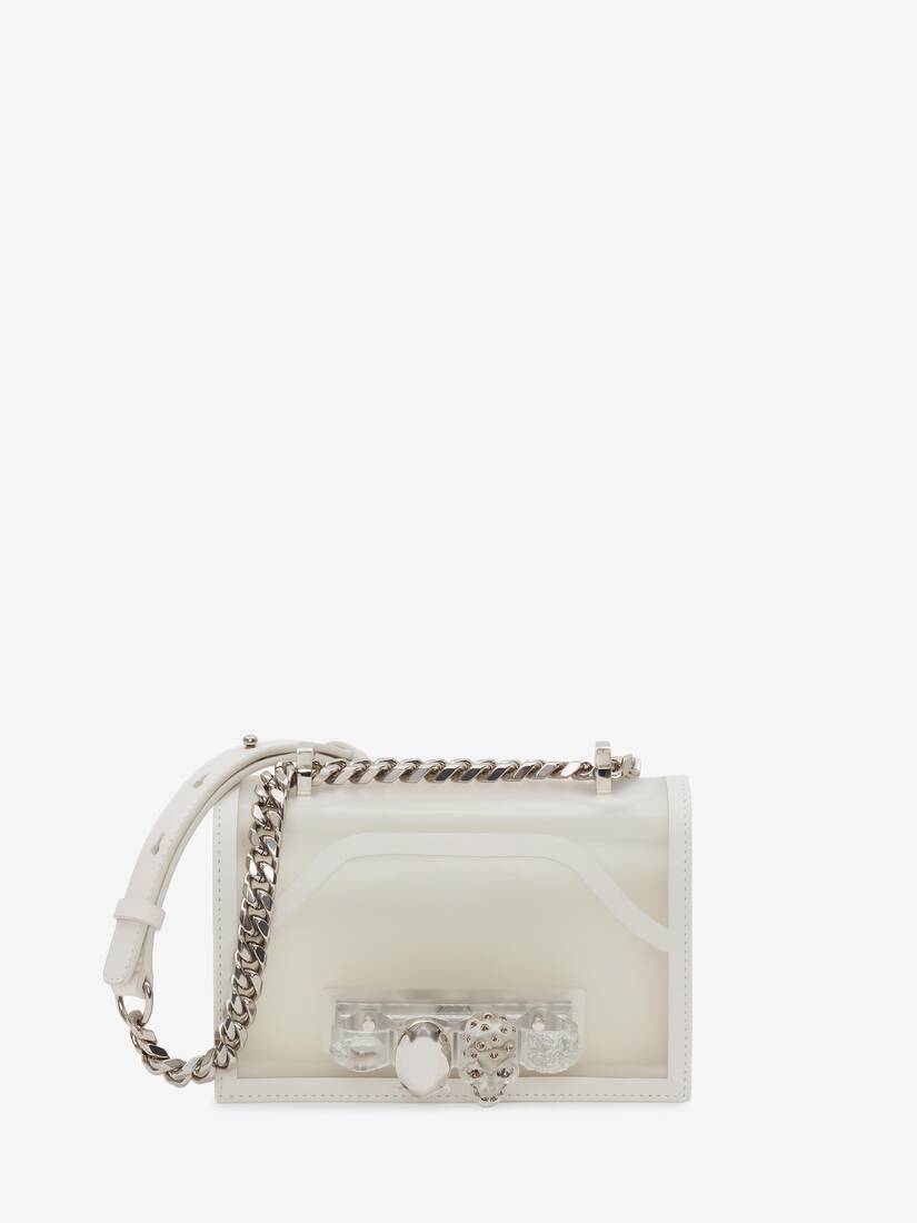 Bolsos Mini Alexander McQueen Mini Jewelled Satchel Mujer - Blancos - Mexico 568-YAKMJG